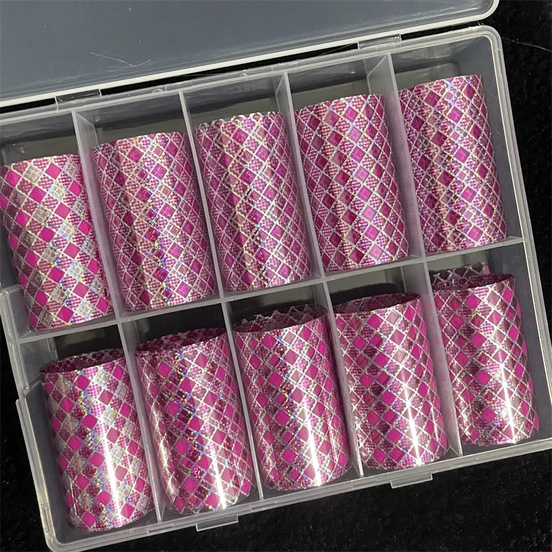 1 Box Multiflora Rose Nail Foils for Transfer Paper Flowers Stickers Sliders Nails Wraps DIY Floral Rosa Nail Art Decorations