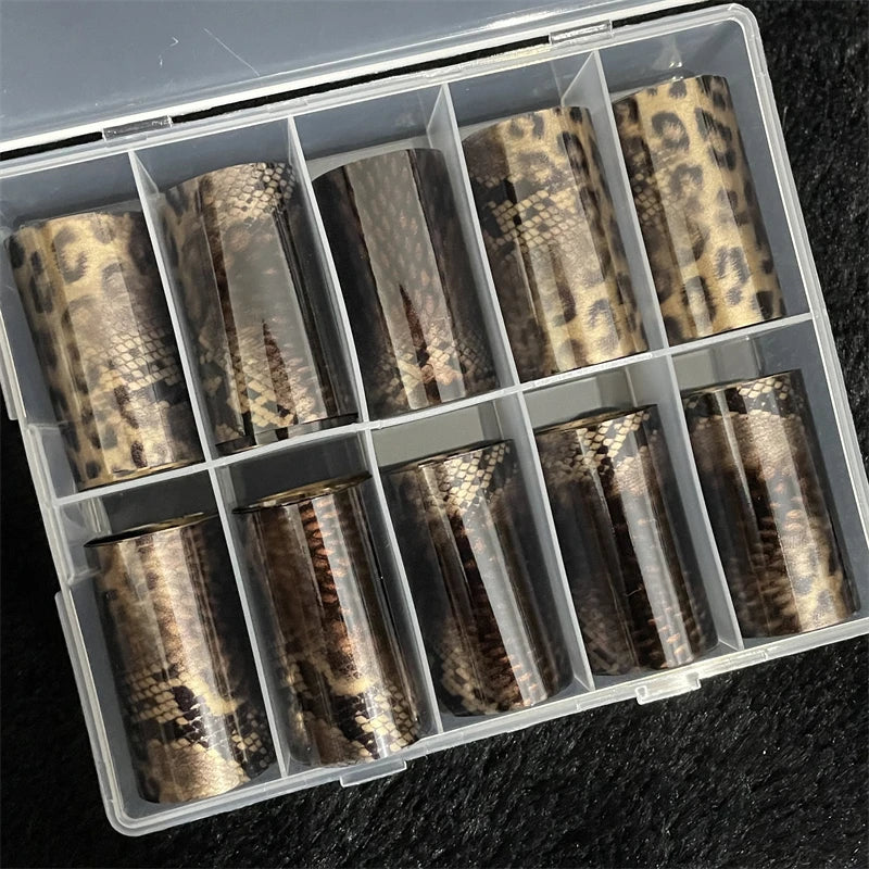 1 Box Multiflora Rose Nail Foils for Transfer Paper Flowers Stickers Sliders Nails Wraps DIY Floral Rosa Nail Art Decorations