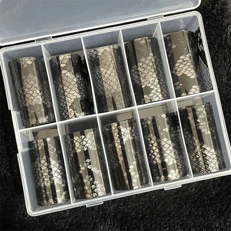 1 Box Multiflora Rose Nail Foils for Transfer Paper Flowers Stickers Sliders Nails Wraps DIY Floral Rosa Nail Art Decorations