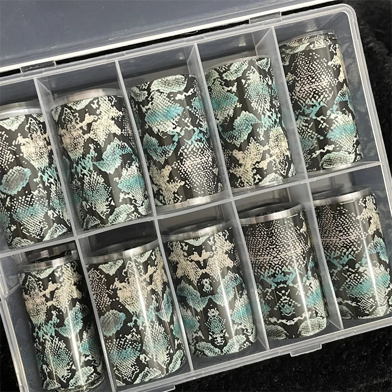 1 Box Multiflora Rose Nail Foils for Transfer Paper Flowers Stickers Sliders Nails Wraps DIY Floral Rosa Nail Art Decorations