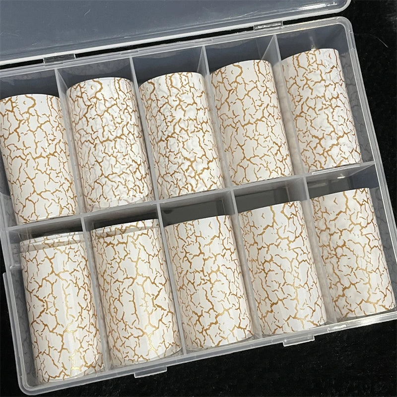 1 Box Multiflora Rose Nail Foils for Transfer Paper Flowers Stickers Sliders Nails Wraps DIY Floral Rosa Nail Art Decorations