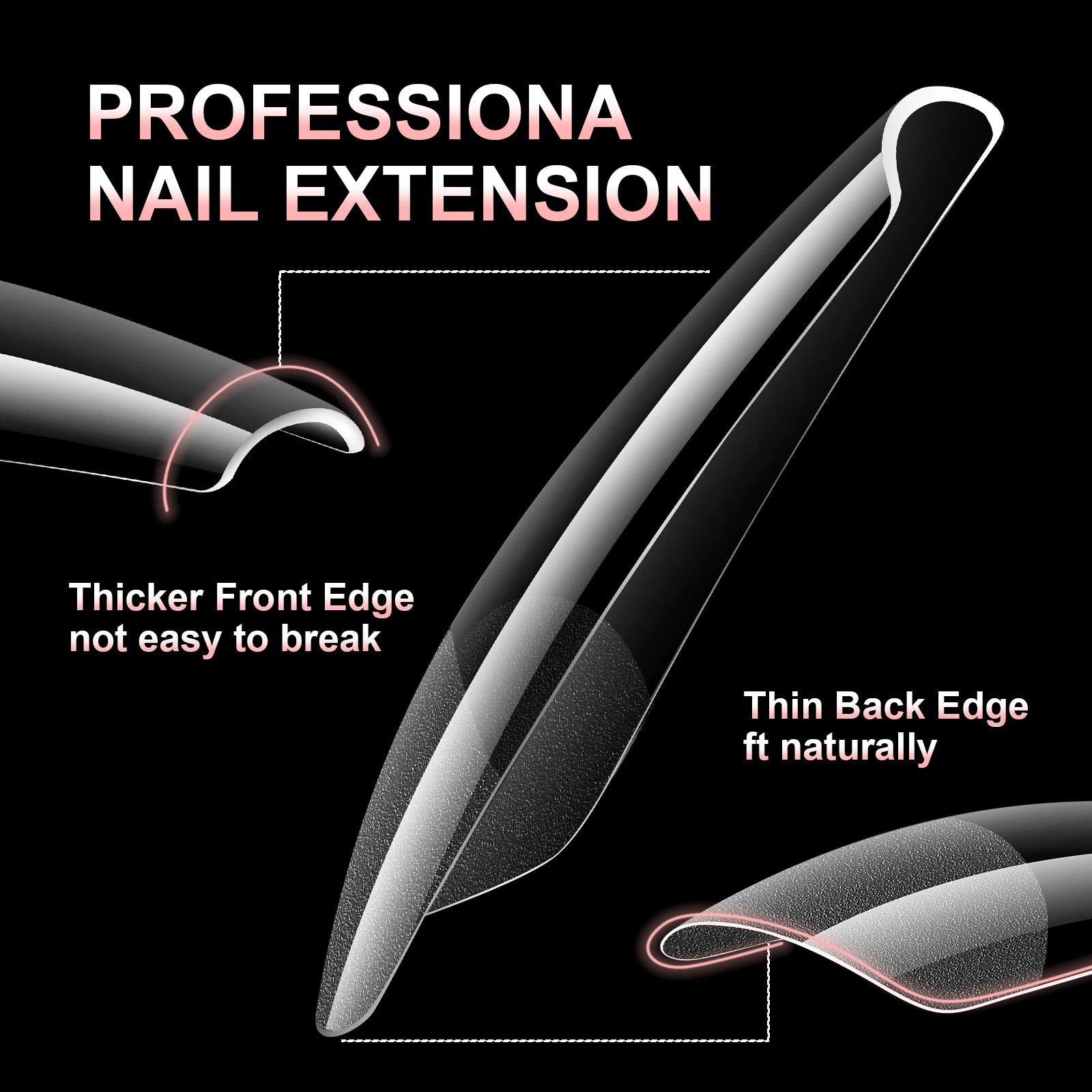 120Pcs Short Almond Soft Gel Nail Tips Pre Etched Half Matte Clear Full Cover False Acrylic Nail Extensions DIY Salon Manicure