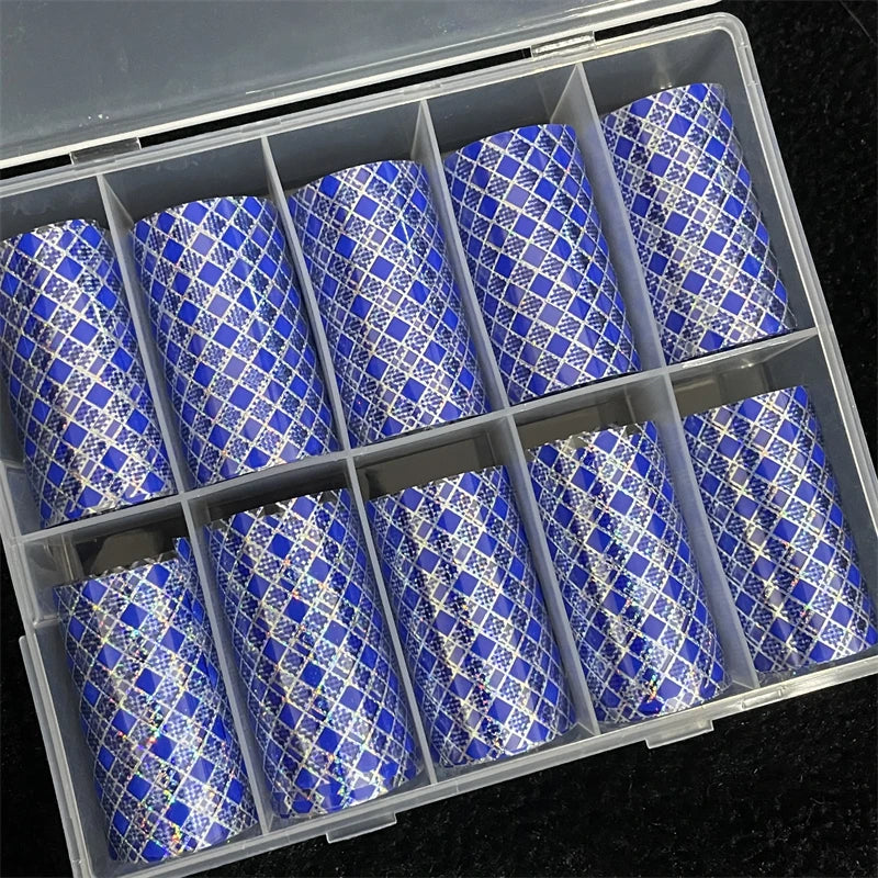 1 Box Multiflora Rose Nail Foils for Transfer Paper Flowers Stickers Sliders Nails Wraps DIY Floral Rosa Nail Art Decorations