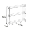 1 acrylic wall-mounted display shelf, 3-tier multi-functional storage rack - suitable for nail art, figurines, glasses storage