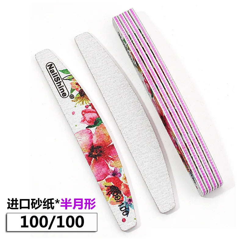10 Pcs Nail File, Emery Board Nail Files for Acrylic Nails and Natural Nails, Double Sided Fingernail File Gel Nail Reusable