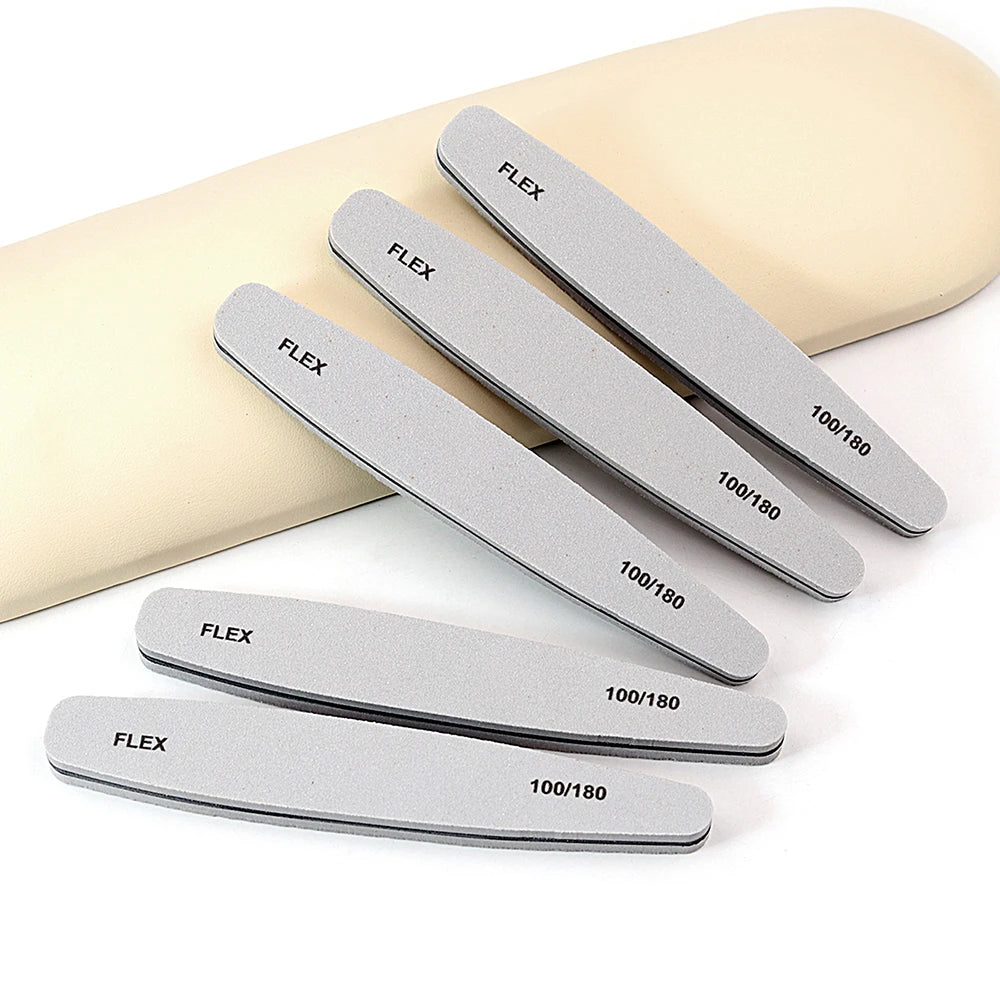 6Pcs Professional Nail File Buffer 100/180 , 220/280, Grit Nail File 240.
.