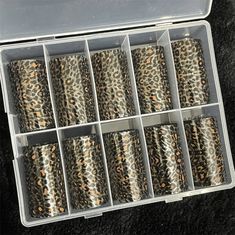 1 Box Multiflora Rose Nail Foils for Transfer Paper Flowers Stickers Sliders Nails Wraps DIY Floral Rosa Nail Art Decorations