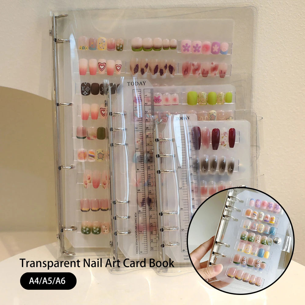 Nail Art Piece Storage Book Large Capacity Exhibition Photo Album Card Clip Display Board DIY Simple Album Storage Book